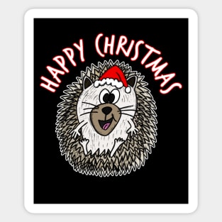 Christmas Hedgehog African Pygmy Santa Hat Xmas 2021 Sticker